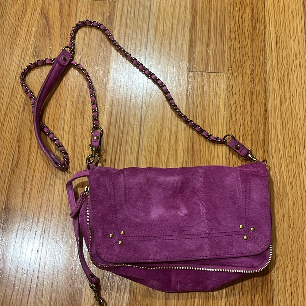 JÉRÔME DREYFUSS Bobi Shoulder Bag In Purple suede